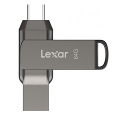 Slika izdelka: USB ključek Lexar JumpDrive Dual Drive D400, 64GB, USB 3.1 Type-C, 130 MB/s