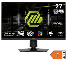 Slika izdelka: Zaslon MSI MAG 272URDF E16 / 27" / UHD / Rapid IPS / 160Hz / 0.5ms (GtG) / črn - nastavljiv po višini