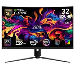 Slika izdelka: Zaslon MSI MAG 321CUP QD-OLED 31.5" / UHD / 165Hz / 0,03ms MPRT / črn - nastavljiv po višini - PD 15W