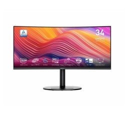 Slika izdelka: Zaslon MSI Modern MD342CQP / 34" / UWQHD / VA / 120Hz / 1ms (MPRT) / ukrivljen / KVM / črn - nastavljiv po višini - PD 98W
