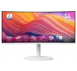 Slika izdelka: Zaslon MSI Modern MD342CQPW 34" / UWQHD / 120Hz / 1ms MPRT / ukrivljen / KVM / bel - nastavljiv po višini - PD 98W
