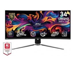 Slika izdelka: Zaslon MSI MPG 341CQPX QD-OLED 34.18" / UWQHD / 240Hz / 0,03ms (GTG) / Ukrivljen (črn)