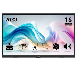 Slika izdelka: Zaslon MSI PRO MP165 E6 / 15.6" / FHD / IPS / 60Hz / 4ms (GtG) / prenosljiv / črn - PD 15W