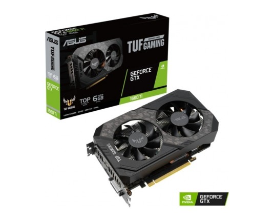 Asus Grafična kartica TUF GeForce GTX 1660 Ti EVO TOP Gaming OC, 6GB GDDR6, PCI-E 3.0