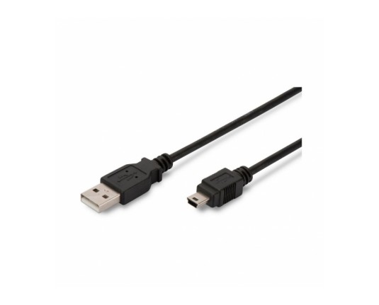 Digitus Kabel USB A-B mini 1, 8m dvojno oklopljen črn
