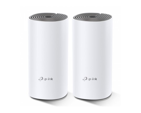 TP-Link DECO-E4 (2-PACK) AC1200 Whole-Home Mesh Wi-Fi System, Qualcomm CPU, 867Mbps at 5GHz+300Mbps at 2.4GHz, 2 10/100Mbps Ports, 2 internal antennas, MU-MIMO, Beamforming, Parental Controls