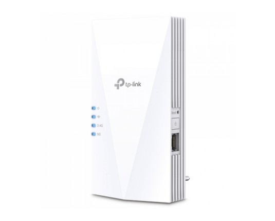 TP-Link Wireless range extender RE500X AX1500 Wi-Fi 6, 300 Mbps at 2.4 GHz + 1201 Mbps at 5 GHz, 2 × Internal Antennas, 1 × Gigabit Port, Broadcom 1.5GHz Tri-Core CPU